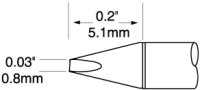 UFTC-7CH08, Lötpatrone, ultrafein, Meißel,...