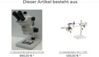 Artikelbundle aus Mikroskop + Spezialstativ mit...